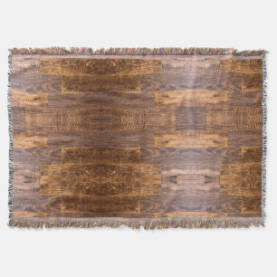 Cedar Planks   patroon van bijtende houtkorrels Deken