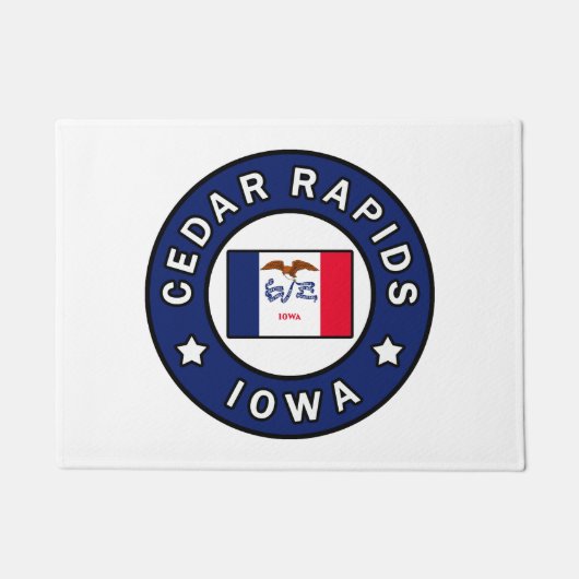 Cedar Rapids Iowa Deurmat (Voorkant)