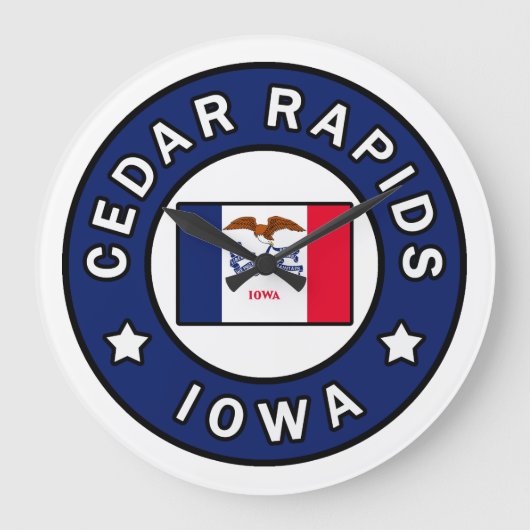 Cedar Rapids Iowa Grote Klok (Voorkant)