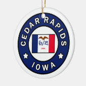 Cedar Rapids Iowa Keramisch Ornament (Links)