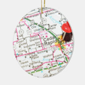 Cedar Rapids, Iowa Keramisch Ornament (Links)