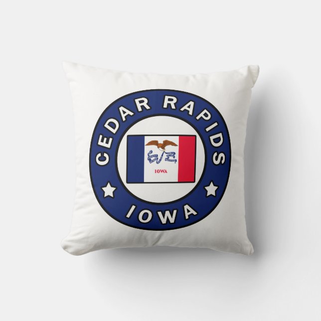 Cedar Rapids Iowa Kussen (Voorkant)