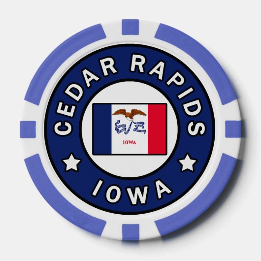Cedar Rapids Iowa Poker Chips (Voorkant)
