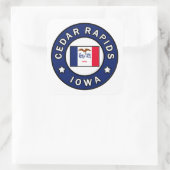 Cedar Rapids Iowa Vierkante Sticker (Tas)