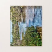 Cedar River Nebraska. Kerstgroeten Legpuzzel (Verticaal)