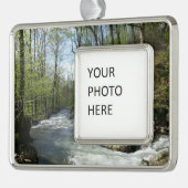 Cedar Run op White Oak Canyon Verzilverd Kader Ornament (Links)