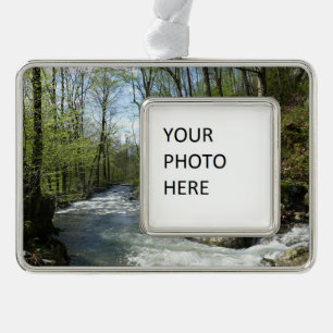 Cedar Run op White Oak Canyon Verzilverd Kader Ornament