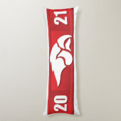 Cedar Springs Red Hawks #2 Lichaamskussen (Achterkant (Verticaal))