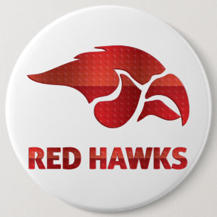 Cedar Springs Red Hawks #5 Ronde Button 6,0 Cm