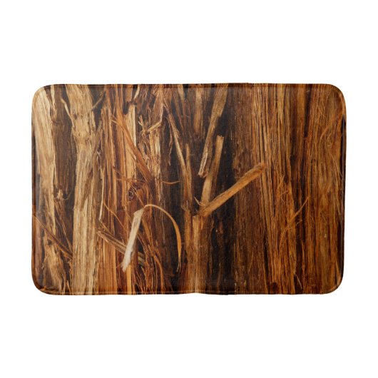 Cedar Textured Wooden Bark look Badmat (Voorkant)