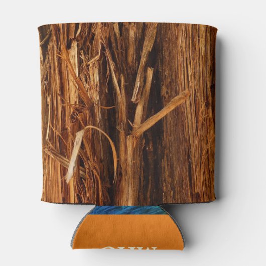 Cedar Textured Wooden Bark look Blikjeskoeler (Achterkant)