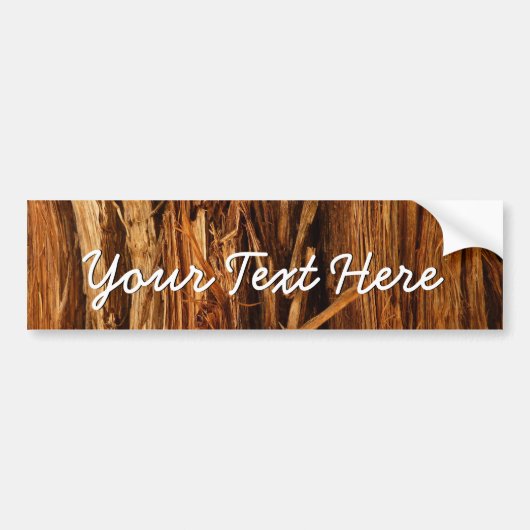 Cedar Textured Wooden Bark look Bumpersticker (Voorkant)