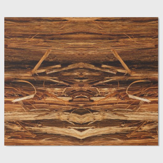 Cedar Textured Wooden Bark look Cadeaupapier (Vlak)