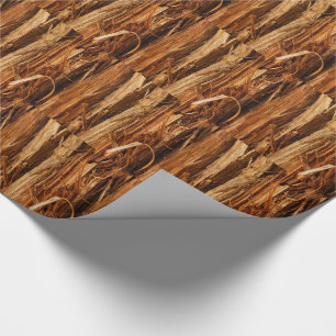 Cedar Textured Wooden Bark look Cadeaupapier