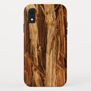 Cedar Textured Wooden Bark look iPhone XR Hoesje