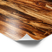Cedar Textured Wooden Bark look Foto Afdruk (Hoek)
