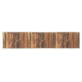 Cedar Textured Wooden Bark look Korte Tafelloper (Horizontaal)