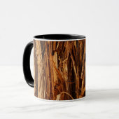 Cedar Textured Wooden Bark look Mok (Voorkant links)