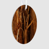Cedar Textured Wooden Bark look Ornament (voorkant)