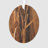 Cedar Textured Wooden Bark look Ornament (voorkant)