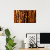 Cedar Textured Wooden Bark look Poster (Thuiskantoor)