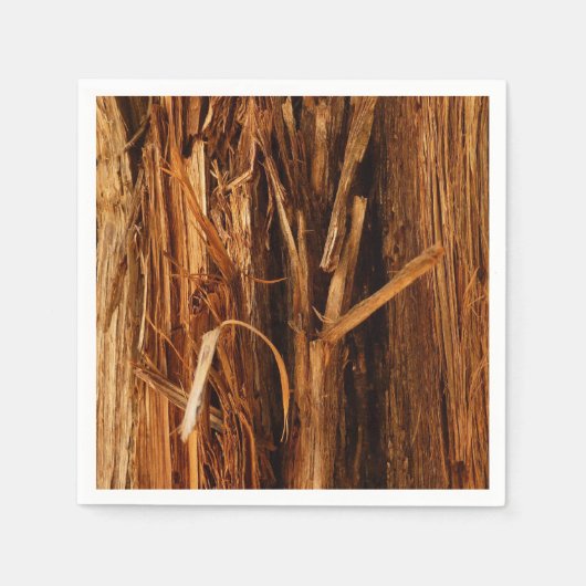 Cedar Textured Wooden Bark look Servet (Voorkant)
