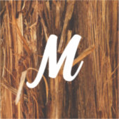 Cedar Textured Wooden Bark look Sticker (Voorkant)