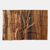 Cedar Textured Wooden Bark look Theedoek (Horizontaal)
