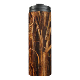Cedar Textured Wooden Bark look Thermosbeker