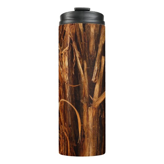 Cedar Textured Wooden Bark look Thermosbeker (Voorkant)