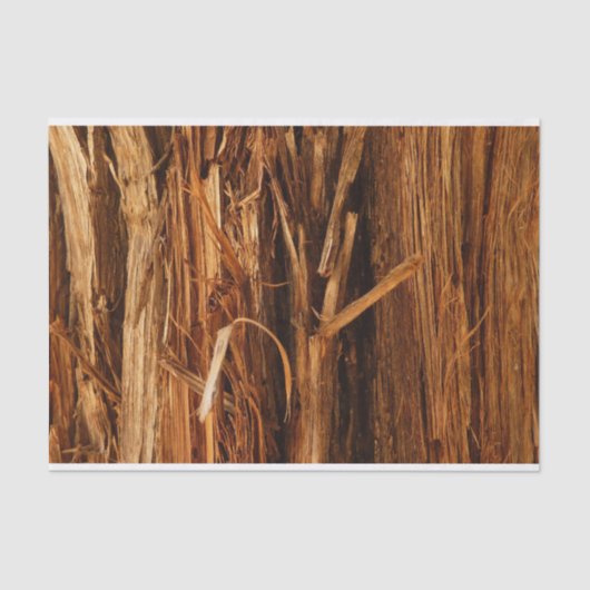Cedar Textured Wooden Bark look Tissuepapier (Voorkant)