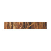 Cedar Textured Wooden Bark look Uitnodigingen Wikkel (Vlak)