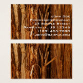 Cedar Textured Wooden Bark look Visitekaartje (Voorkant /achterkant)