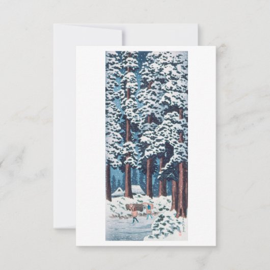 Cedar Tree-Lined Road bij Nikkō (1938) door Hiroak Kaart (Voorkant)