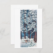 Cedar Tree-Lined Road bij Nikkō (1938) door Hiroak Kaart (Voorkant / Achterkant)