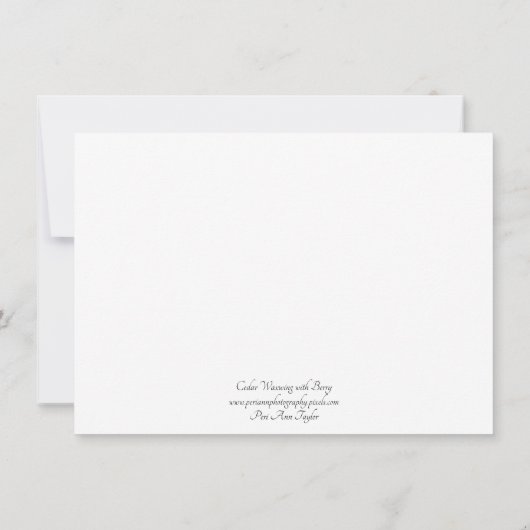 Cedar Waxing avec carte Berry Note (Dos)
