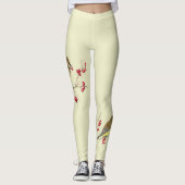 Cedar Waxing Bird Art Leggings (Voorkant)