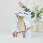 Cedar Waxing Briefkaart (Staand voorkant)