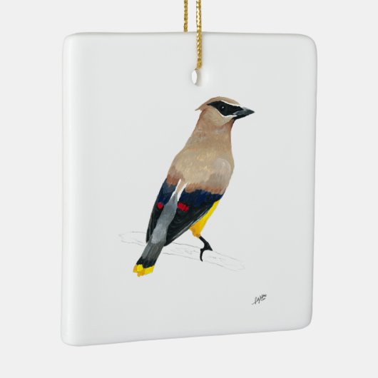 Cedar Waxing Keramisch Ornament (Rechts)