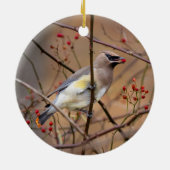 Cedar Waxing | kerstversiering Keramisch Ornament (Achterkant)