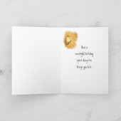 Cedar Waxwing Bird Grandfather Birthday Card Kaart (Binnen)