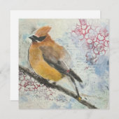 Cedar Waxwing Feestdagenkaart (Voorkant / Achterkant)