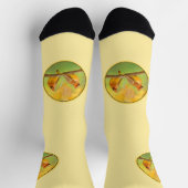 Cedar Waxwing Painting - Cute Original Dog Art Sokken (Top)