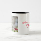 Cedar Waxwing, Peace, Love & Joy Coffee Mok (Center)