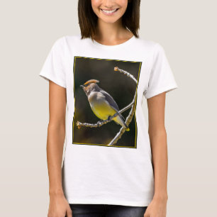 Cedar Waxwing zangvogel origineel wilde vogel foto T-shirt