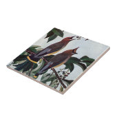 Cedar Waxwings in een Wild Black Cherry Tree Tegeltje (Zijkant)