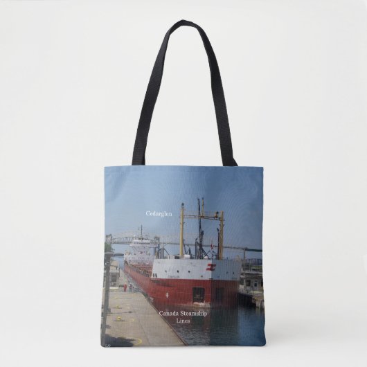 Cedarglen over de hele canvas tas (Voorkant)