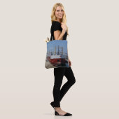 Cedarglen over de hele canvas tas (Op model)