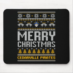 Cedarville Pirates Logo Vrolijk Kerstfeest Lelijk Muismat