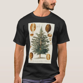 Ceder boom en kegel dissectatie - Cedrus - Botani T-shirt